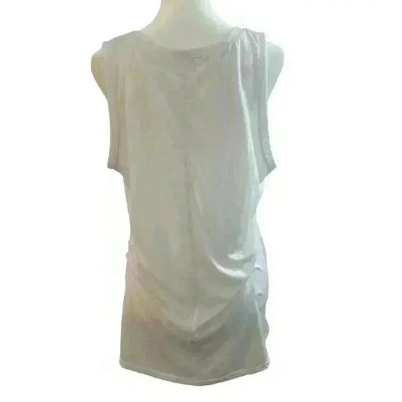 Z by ZELLA WHITE BURNOUT LEOPARD PRINT LOOSE FIT COTTON BLEND TANK SIZE LARGE - Picture 4 of 9